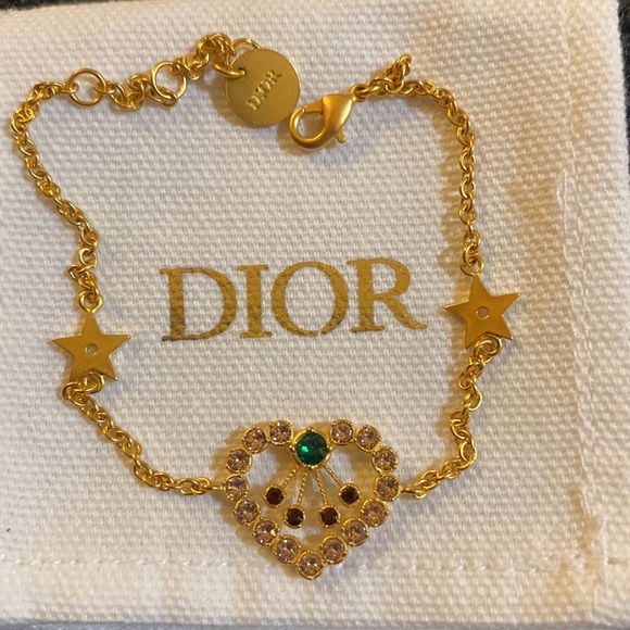 DIOR IN HEART LIGHTS BRACELET Gold-Finish Metal and Multicolor Crystals - Picture 2 of 5